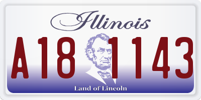 IL license plate A181143
