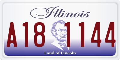IL license plate A181144