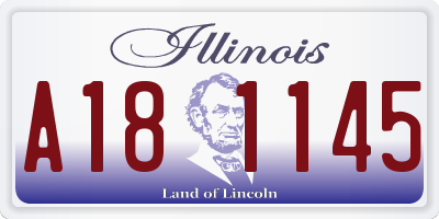 IL license plate A181145