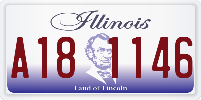 IL license plate A181146