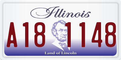 IL license plate A181148