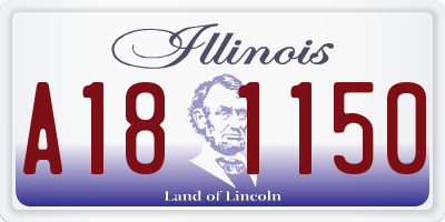 IL license plate A181150
