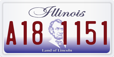 IL license plate A181151