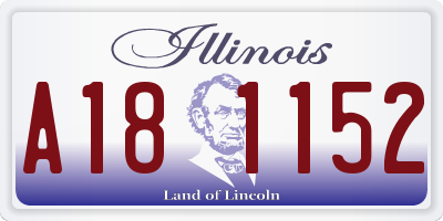 IL license plate A181152