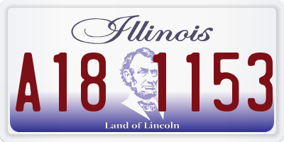 IL license plate A181153