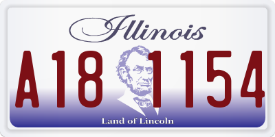 IL license plate A181154