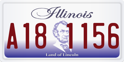 IL license plate A181156