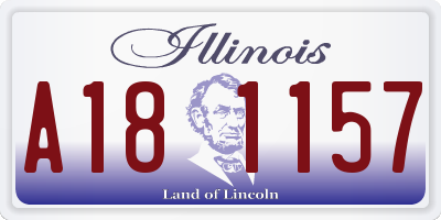 IL license plate A181157