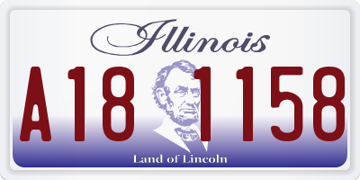 IL license plate A181158