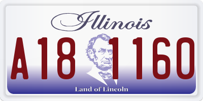 IL license plate A181160