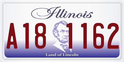 IL license plate A181162