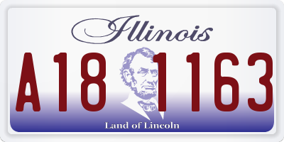 IL license plate A181163