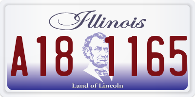 IL license plate A181165