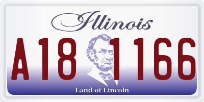 IL license plate A181166
