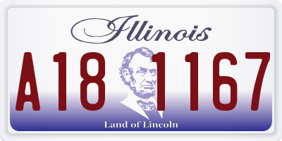 IL license plate A181167