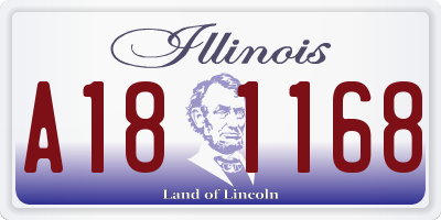 IL license plate A181168