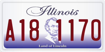 IL license plate A181170