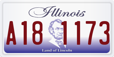 IL license plate A181173