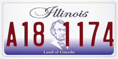 IL license plate A181174