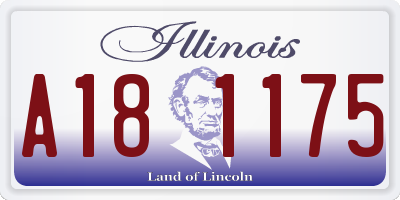 IL license plate A181175