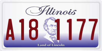 IL license plate A181177