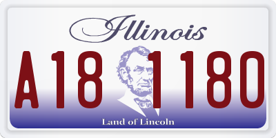 IL license plate A181180