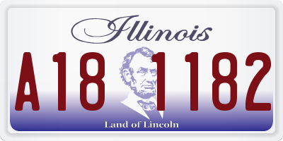 IL license plate A181182