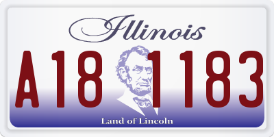 IL license plate A181183