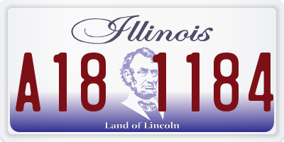 IL license plate A181184