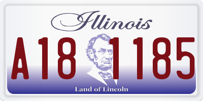 IL license plate A181185