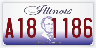 IL license plate A181186