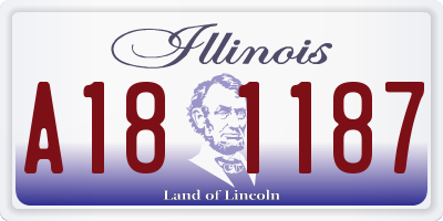 IL license plate A181187