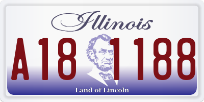 IL license plate A181188