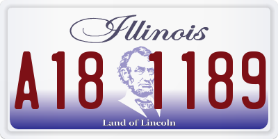 IL license plate A181189