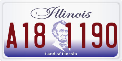 IL license plate A181190