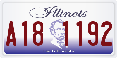 IL license plate A181192