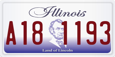 IL license plate A181193