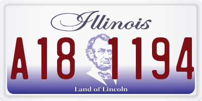 IL license plate A181194