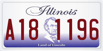 IL license plate A181196
