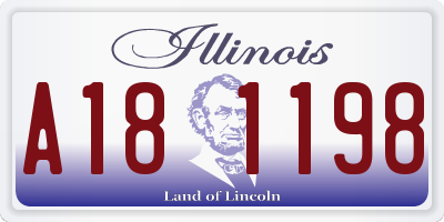 IL license plate A181198
