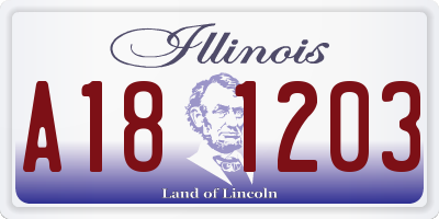 IL license plate A181203