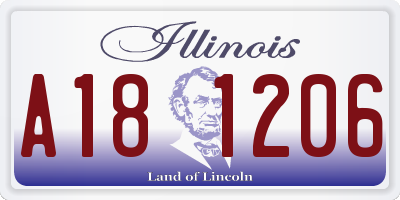 IL license plate A181206