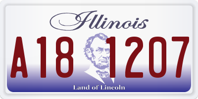 IL license plate A181207