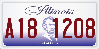 IL license plate A181208