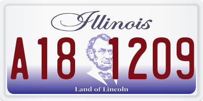 IL license plate A181209
