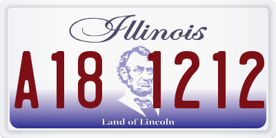 IL license plate A181212