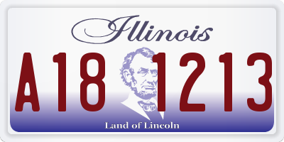 IL license plate A181213