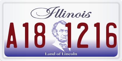 IL license plate A181216