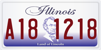 IL license plate A181218