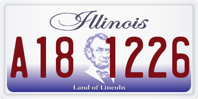IL license plate A181226